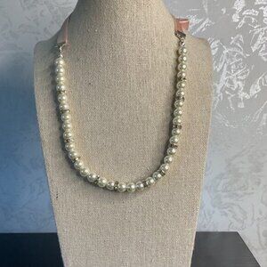 Handmade Pearl & Satin Ribbon Necklace For Women